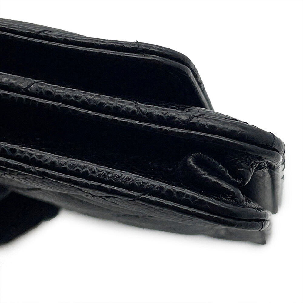 Chanel Chain Wallet Classic Matelassé Coco Mark Caviar Skin AP0250 CHANEL Bla... - Picture 9 of 16